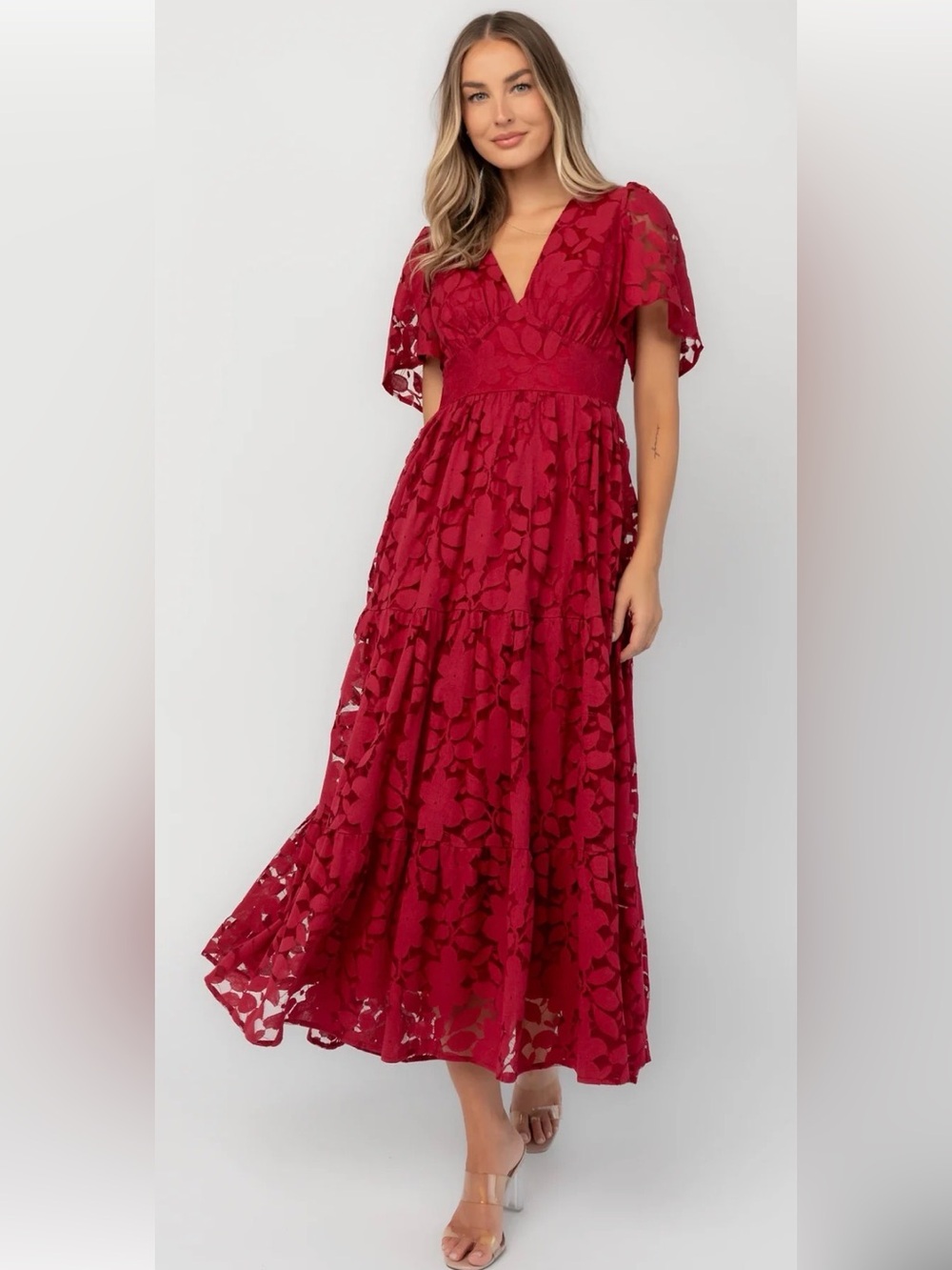 Baltic Born Cranberry Samara Midi Dreas